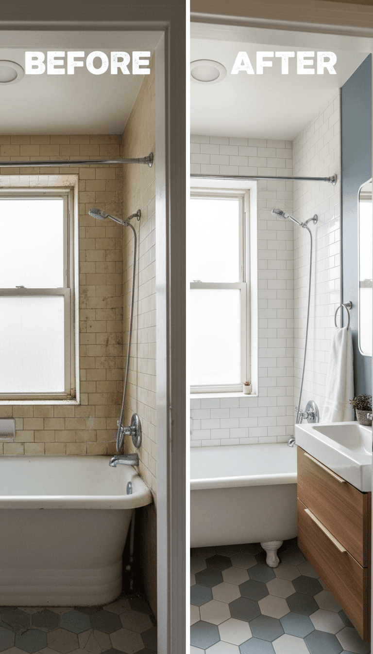 Completed apartment bathroom ready for tenant move-in